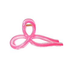 Black Colour BCYade Bow Hair Claw Pink