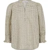 Co Couture ElsyCC Frill SS Blouse Bone
