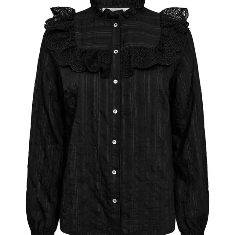 Co Couture TuneCC Frill Shirt Black