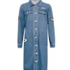Costamani Foxy Long Jacket Denim Blue