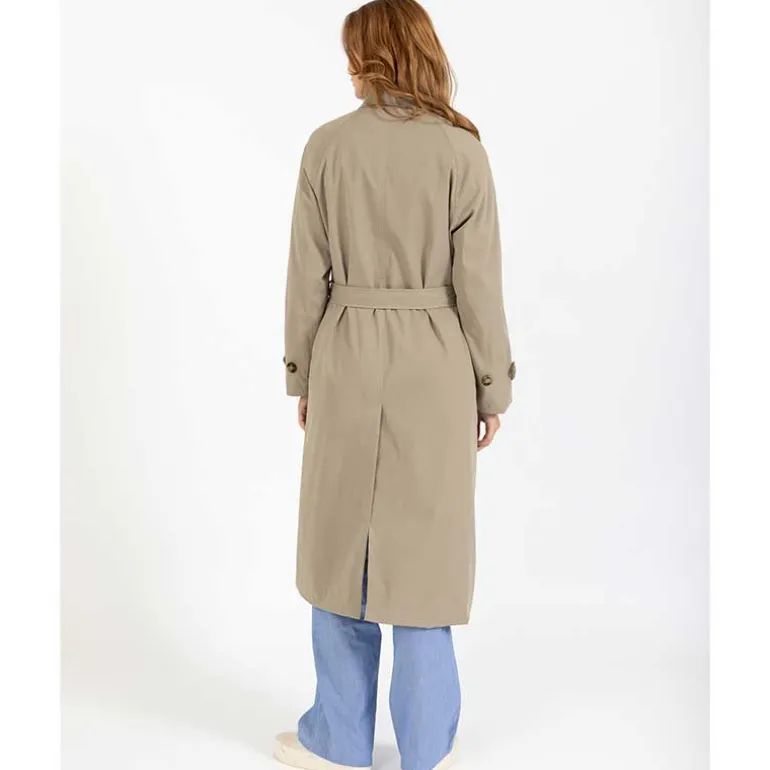 Coster Copenhagen Alicia Long Trenchcoat Sand Olive