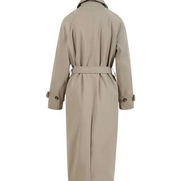 Coster Copenhagen Alicia Long Trenchcoat Sand Olive