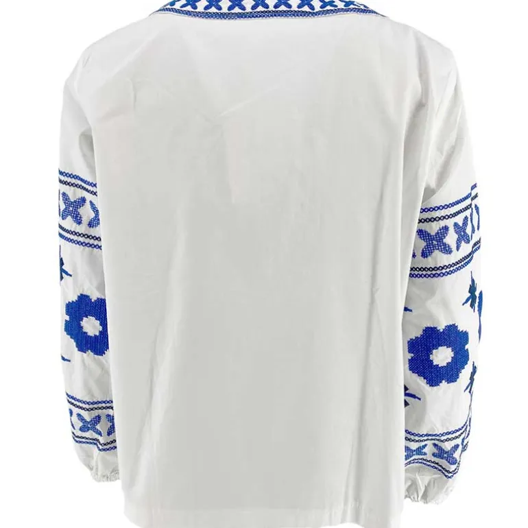 J By J 3672 Embroidery Blouse White