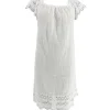 J BY J 83782 Embroidery Summer Dress Hvid