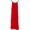 J BY J 9603 Plizze Long Dress Rød