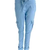 J By J 95870 Stretch Cargo Pants Lyseblå