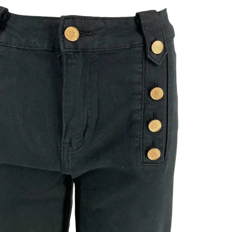 J By J 8053 Stretch Wide Jeans Gold/Black