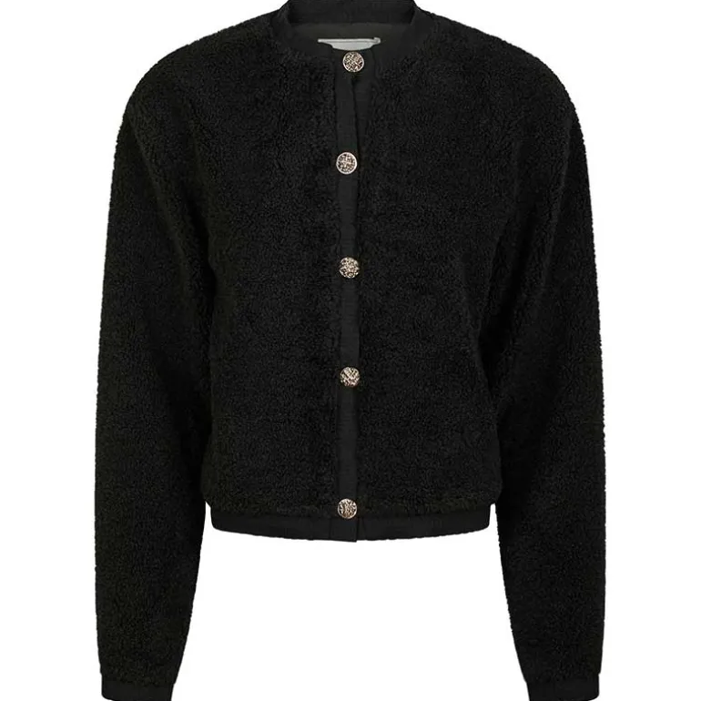 Neo Noir Limo Fluffy Knit Cardigan Black