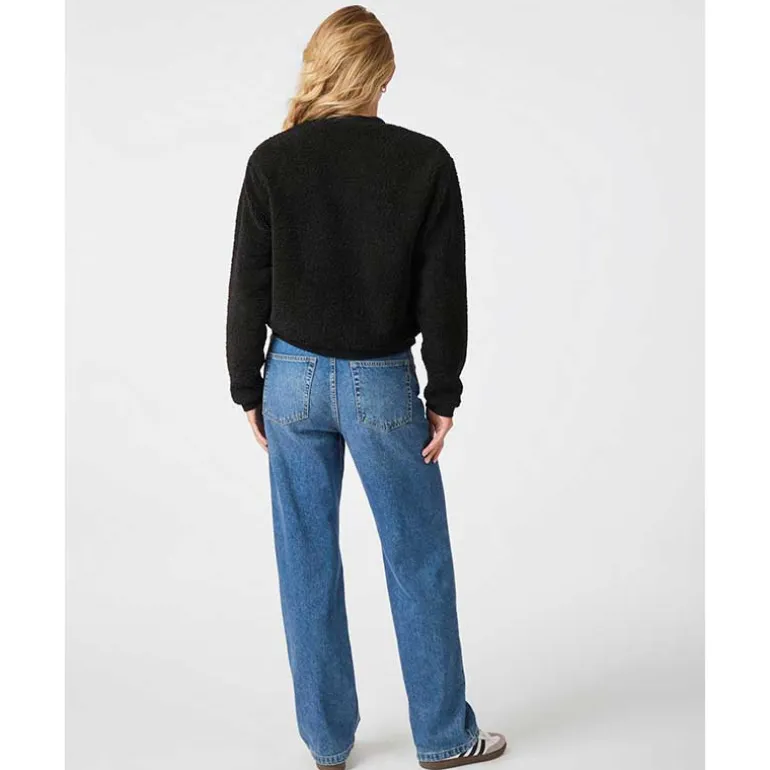 Neo Noir Limo Fluffy Knit Cardigan Black