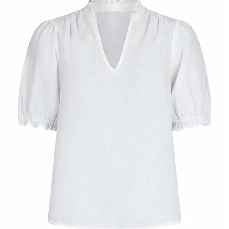 Neo Noir Odesa Linen Blouse Hvid
