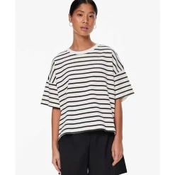 Pieces PCChilli Summer 2/4 SWT Stripe Cloud Dancer