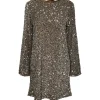Pieces PCKam LS Deep Back Bow Dress Morel