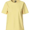 Pieces PCRia SS Solid Tee Noos Pale Banana