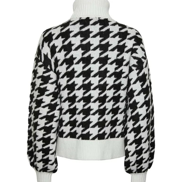 Pieces PCRooa LS Roll Neck Knit Cloud Dancer