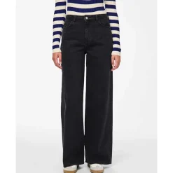 Pieces PCSelma HW Wide Jeans Noos Black Denim