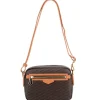Pourchet Paris 89040 Waves Coated Canvas Bag Brun