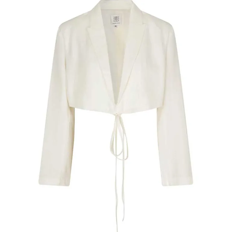 SECOND FEMALE LINO CROPPED BLAZER HVID