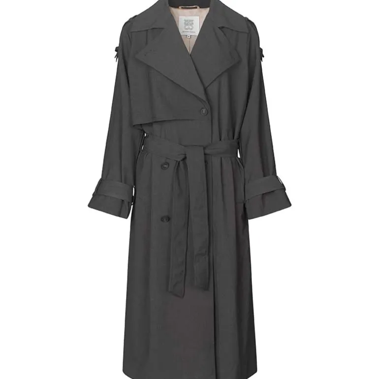 Second Female Zoe Trenchcoat Dark Grey Melange